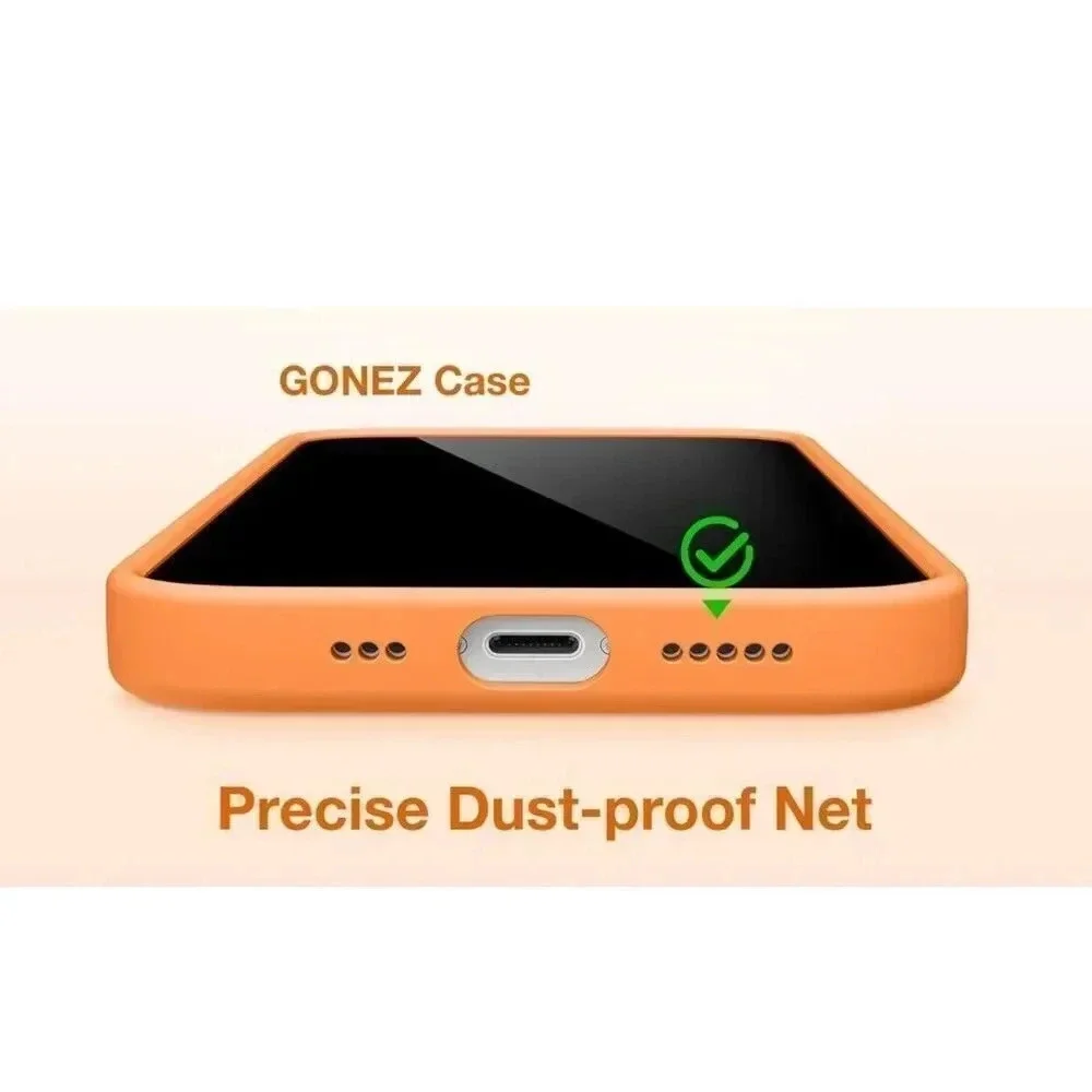 GONEZ For iPhone 14 Pro Case‎ With 2 Pack Screen Protector Orange
